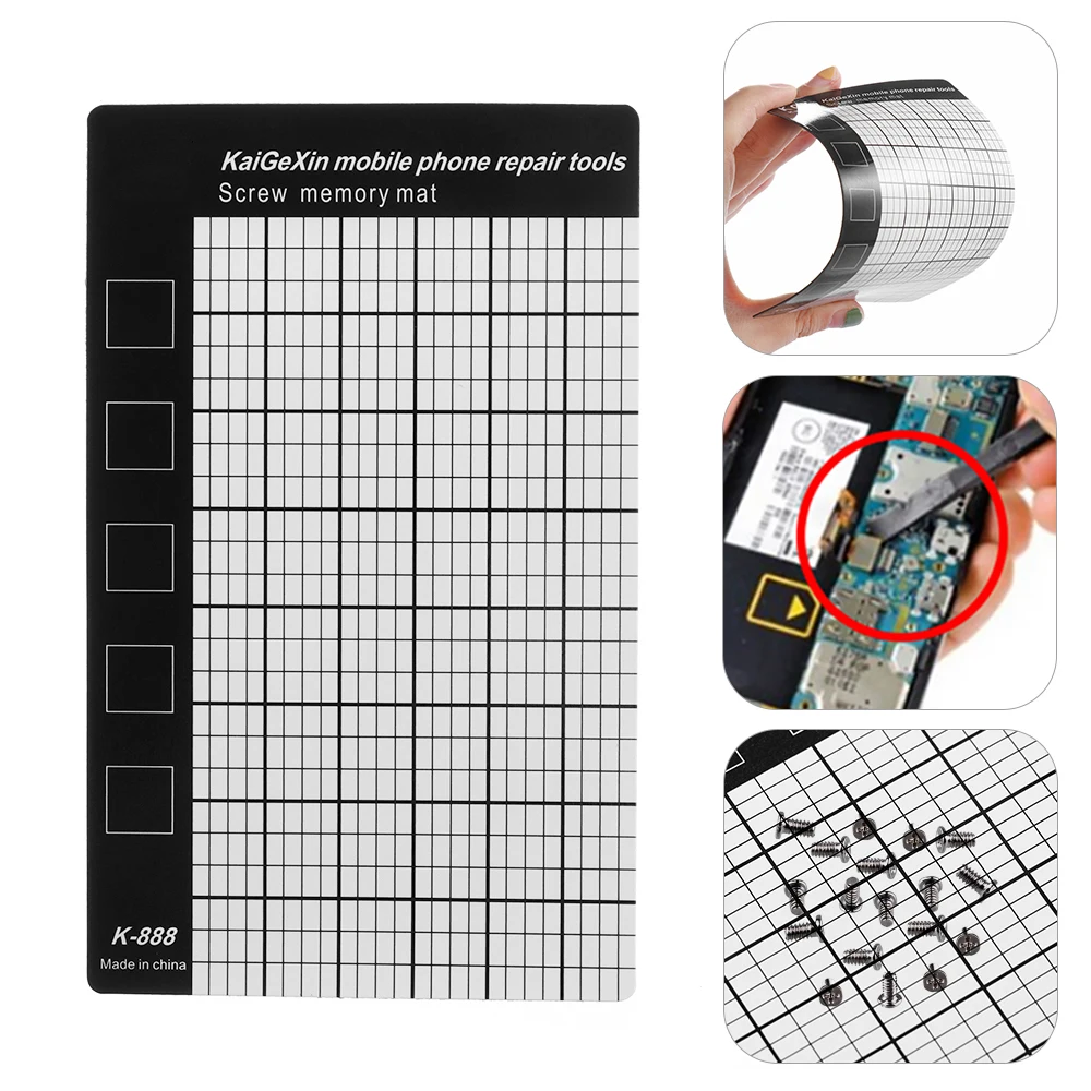 New Screw Memory Carpet Magnetic Components Anti-lost Palm Pad Disassemble Mobile Phone Repair Tools Block Mat Screw Organizer
New Screw Memory Carpet Magnetic Components Anti-lost Palm Pad Disassemble Mobile Phone Repair Tools Block Mat Screw Organizer