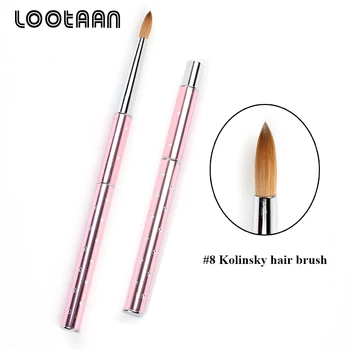 Lootaan 1 Pc Acrylic Nail Art Brush Kolinsky Sable Hair #6/#8 Crystal Nail Art Painting Pen Brush for Manicure Nail Art Tools 
Lootaan 1 Pc Acrylic Nail Art Brush Kolinsky Sable Hair #6/#8 Crystal Nail Art Painting Pen Brush for Manicure Nail Art Tools