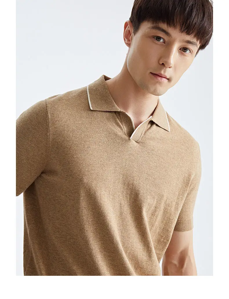 MuLS Brand Male Polo Shirt Men Quality Combed Cotton Summer Solid Knit Sweater Polo Male Pullover Trun-down Collar Plus Size 4XL 05
