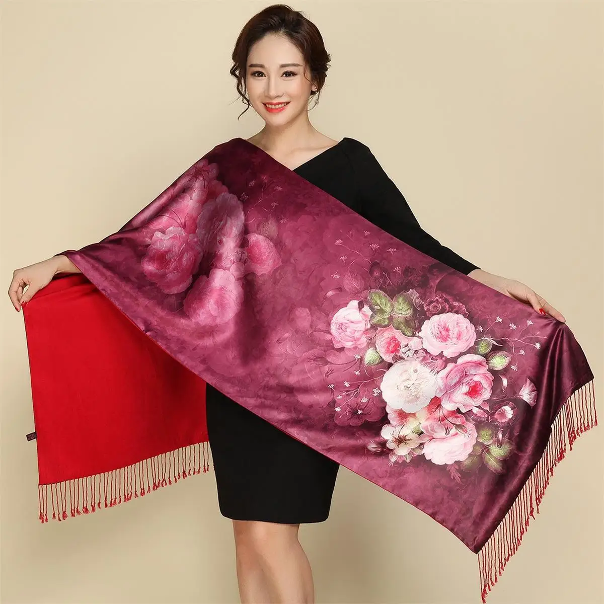 Female Scarves Print Flower Shawl Silk Cashmere Scarf Retro National Tippet Warm Scarf Two Sides Wear Pastoral Style Pashmina
Female Scarves Print Flower Shawl Silk Cashmere Scarf Retro National Tippet Warm Scarf Two Sides Wear Pastoral Style Pashmina