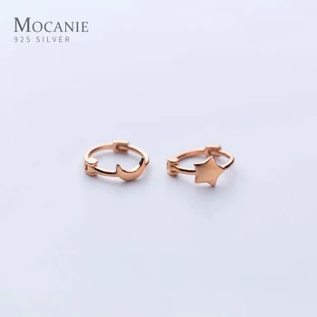 Mocanie Genuine 925 Sterling Silver Minimalist Cute Star Moon Asymmetry Anti-Allergy Hoop Earring for Women Fine Jewelry Bijoux
Mocanie Genuine 925 Sterling Silver Minimalist Cute Star Moon Asymmetry Anti-Allergy Hoop Earring for Women Fine Jewelry Bijoux
