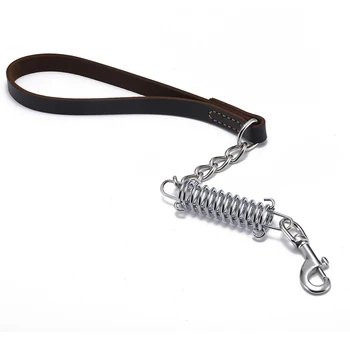 Short Large Dog Leash One step Big Dog Lead Real Leather pet Walking rope Spring buffer Traction for German Shepherd Husky Dogs
Short Large Dog Leash One step Big Dog Lead Real Leather pet Walking rope Spring buffer Traction for German Shepherd Husky Dogs