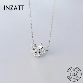 INZATT Real 925 Sterling Silver Zircon Bear Crown Pendant Choker Necklace For Fashion Women Cute Fine Jewelry Accessories Gift
INZATT Real 925 Sterling Silver Zircon Bear Crown Pendant Choker Necklace For Fashion Women Cute Fine Jewelry Accessories Gift