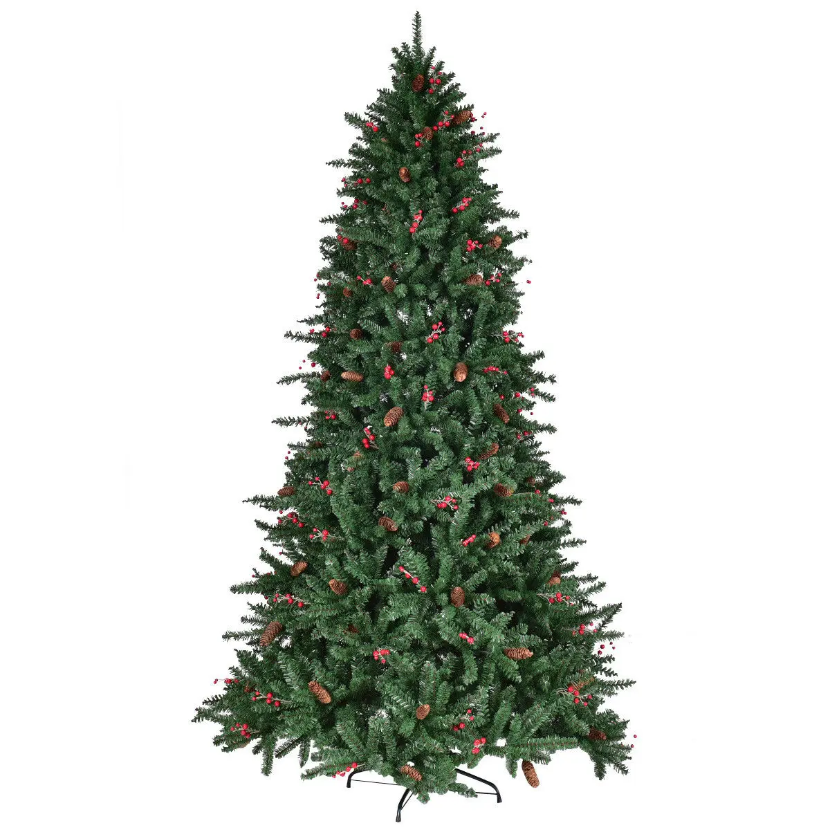Costway 7FT Artificial PVC Christmas Tree 1918 Tips Green w/Pine Cones & Red Berries
Costway 7FT Artificial PVC Christmas Tree 1918 Tips Green w/Pine Cones & Red Berries