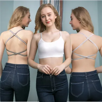 One Piece Ice Silk And Quick-drying Seamless Wrapped Chest Ladies' Chest Pad Silver Belt Cross Beautiful Back Tube Top Camisole
One Piece Ice Silk And Quick-drying Seamless Wrapped Chest Ladies' Chest Pad Silver Belt Cross Beautiful Back Tube Top Camisole