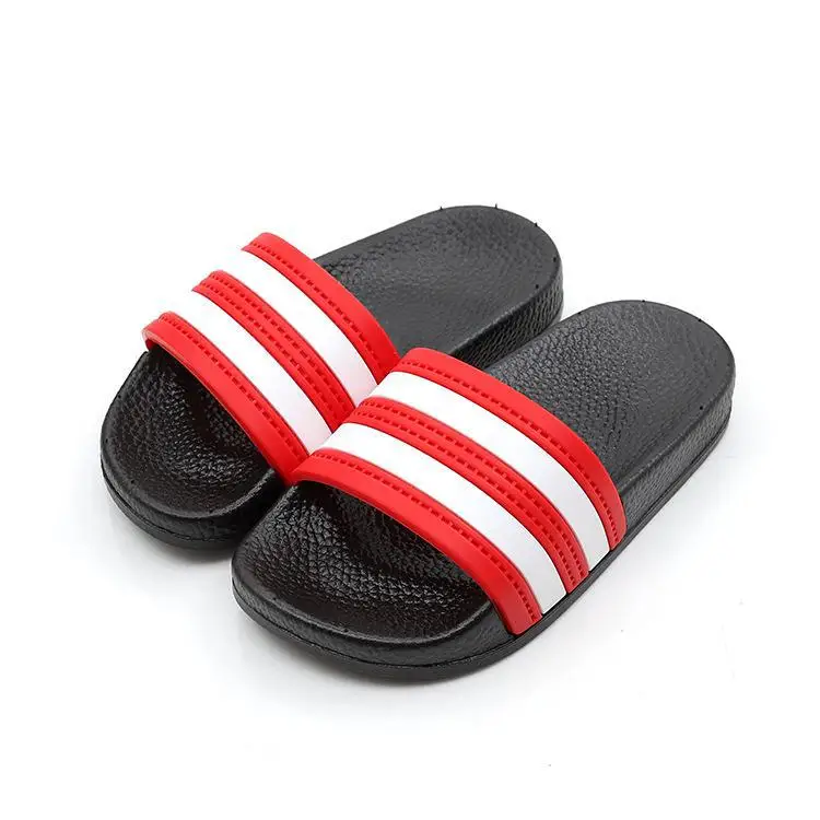 

Summer Kids Slippers Boys Girls Home Sandals Outdoor Striped Beach Shoes Children Indoor Non-slip Parent House Casual Flip Flop