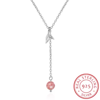 925 Sterling Silver Strawberry Crystal Tassels Fish Whale's Tail Mermaid Pendant Necklaces for Women Silver Jewelry Girl Gift
925 Sterling Silver Strawberry Crystal Tassels Fish Whale's Tail Mermaid Pendant Necklaces for Women Silver Jewelry Girl Gift