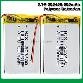 3.7V 600mAh 303450 Lithium Battery 3.7 Volt Li-polymer Lipo Bateria For Remote Control Headphone Mini Camera LED Light
3.7V 600mAh 303450 Lithium Battery 3.7 Volt Li-polymer Lipo Bateria For Remote Control Headphone Mini Camera LED Light