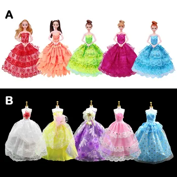 Besegad 5PCS Mini Girl Doll Multi-layers Long Wedding Bubble Dress Evening Party Gown Clothes Doll Accessories for Barbie Toy 
Besegad 5PCS Mini Girl Doll Multi-layers Long Wedding Bubble Dress Evening Party Gown Clothes Doll Accessories for Barbie Toy