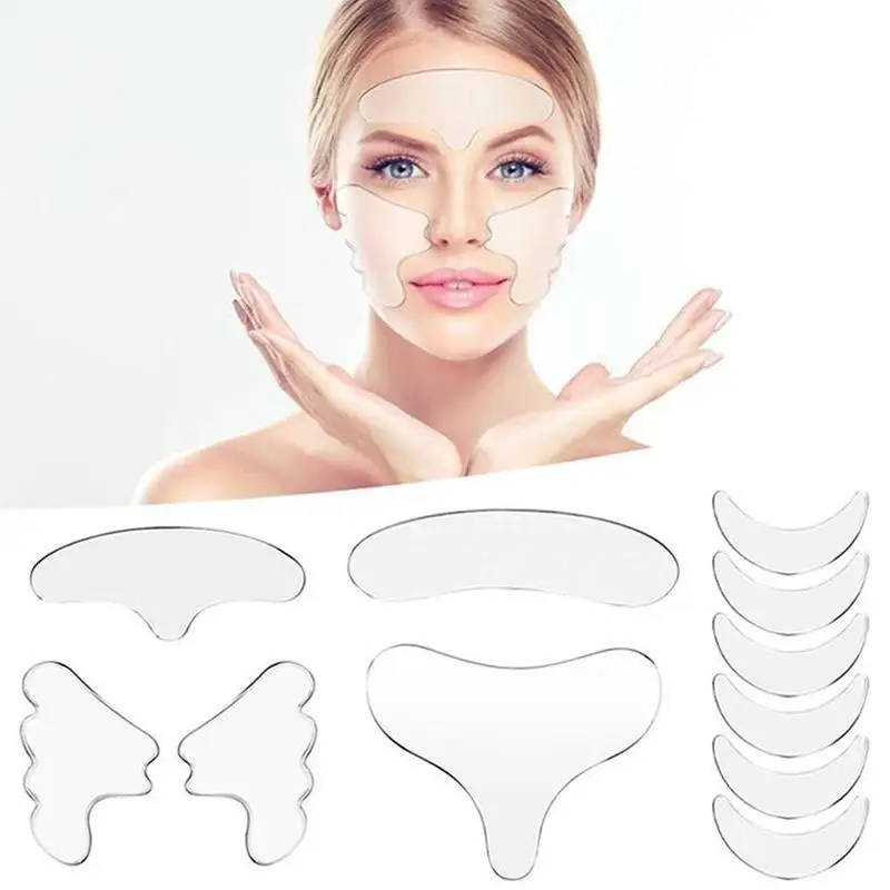 11Pcs Reusable Silicone Wrinkle Removal Sticker Face Forehead Neck Eye Sticker Pad Anti Wrinkle Aging Skin Lifting Care Patch
11Pcs Reusable Silicone Wrinkle Removal Sticker Face Forehead Neck Eye Sticker Pad Anti Wrinkle Aging Skin Lifting Care Patch