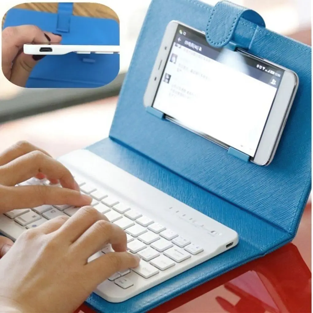 Portable Bluetooth Keyboard Case Mobile Phone Wireless Keyboard PU Leather Protective Cover
Portable Bluetooth Keyboard Case Mobile Phone Wireless Keyboard PU Leather Protective Cover