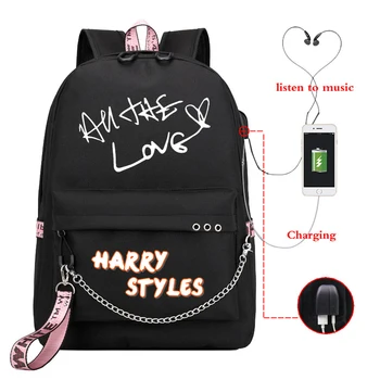 New Mochila Feminina Harry Styles ALL THE LOVE Usb Charge Pink Backpack boys School Bags for Teenage Girls Laptop Backpacks Men 
New Mochila Feminina Harry Styles ALL THE LOVE Usb Charge Pink Backpack boys School Bags for Teenage Girls Laptop Backpacks Men
