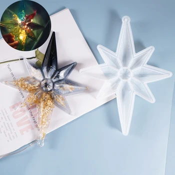Shining Star Shape Resin Mold Shelloning Black Hanging Eight Star Epoxy Silicone Moulds
Shining Star Shape Resin Mold Shelloning Black Hanging Eight Star Epoxy Silicone Moulds