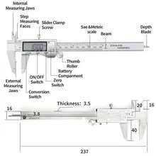 Double Shock Proof Digital Caliper Premium Precision Vernier Caliper Without Battery
Double Shock Proof Digital Caliper Premium Precision Vernier Caliper Without Battery