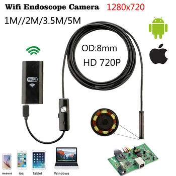 8mm 1m 2m 3.5m Wifi IOS Endoscope Camera Borescope IP67 Waterproof Inspection For Iphone Endoscope Android PC HD IP Camera
8mm 1m 2m 3.5m Wifi IOS Endoscope Camera Borescope IP67 Waterproof Inspection For Iphone Endoscope Android PC HD IP Camera