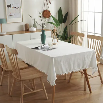 Pure Color Fur Ball Tassel Tablecloth Simple Washed Cotton Banquet Table Cloth TV Cabinet Table Cover Towel Custom Size
Pure Color Fur Ball Tassel Tablecloth Simple Washed Cotton Banquet Table Cloth TV Cabinet Table Cover Towel Custom Size