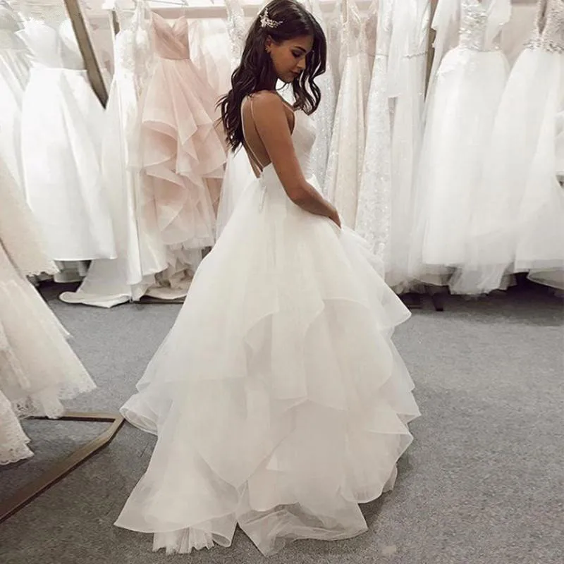 2020 Wedding Dress Boho A-Line Vestido de novia Sleeveless Spaghetti Straps Bride Dresses Wedding Gown Plus Size Custom Made
2020 Wedding Dress Boho A-Line Vestido de novia Sleeveless Spaghetti Straps Bride Dresses Wedding Gown Plus Size Custom Made