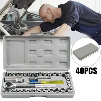 Universal Socket Wrench Motorcycle Household Disassembly 40pcs Chrome Plated 3/8 Inch Car Repair Tool Set Sleeve Wrench
Universal Socket Wrench Motorcycle Household Disassembly 40pcs Chrome Plated 3/8 Inch Car Repair Tool Set Sleeve Wrench