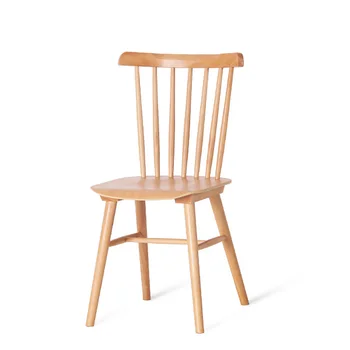 

Nordic Dining Chair American Home Simple Leisure Cafe Restaurant Solid Wood Chair Hotel Restaurant Back Chair Windsor Chair