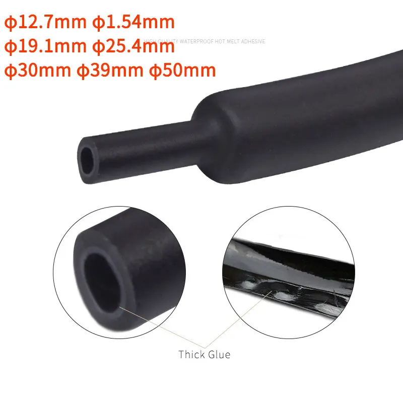 Dia 12.7/15.4/19.1/25.4/30/39/50 mm Dual Wall Heat Shrink Tube Thick Glue 3:1 ratio Shrinkable Tube Adhesive Line Wrap Wire Kit
Dia 12.7/15.4/19.1/25.4/30/39/50 mm Dual Wall Heat Shrink Tube Thick Glue 3:1 ratio Shrinkable Tube Adhesive Line Wrap Wire Kit