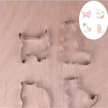 4Pc/Set Kitchen Cookie Cutter Cat Shaped Aluminium Mold Sugarcraft Cake Cookies Pastry Baking Cutter Mould Cake Decorating Tools
4Pc/Set Kitchen Cookie Cutter Cat Shaped Aluminium Mold Sugarcraft Cake Cookies Pastry Baking Cutter Mould Cake Decorating Tools