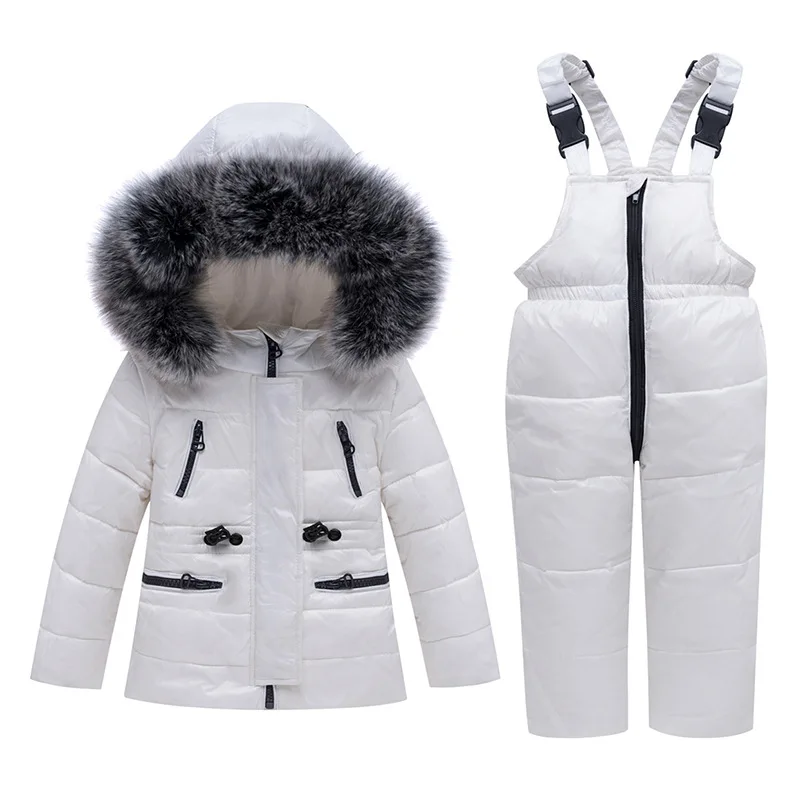 Winter Children Clothing Sets Warm Baby Girl Thick Snowsuits Ski Suits Natural Fur Kids down Jackets Outerwear Coat+ Bib Pants
Winter Children Clothing Sets Warm Baby Girl Thick Snowsuits Ski Suits Natural Fur Kids down Jackets Outerwear Coat+ Bib Pants