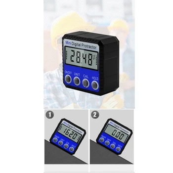 Box Digital Protractor Magnetic Base 360 ° Finder Bevel Tester Recision