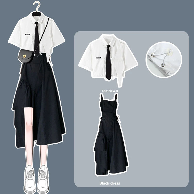 Plus Size S-3XL Women Sets Single Breasted Turn-down Collar Short Sleeve Shirts Design Asymmetrical Dress Summer Mujer Fashion
Plus Size S-3XL Women Sets Single Breasted Turn-down Collar Short Sleeve Shirts Design Asymmetrical Dress Summer Mujer Fashion