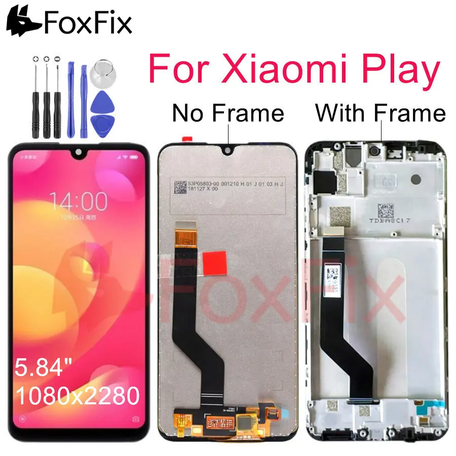 Original For 5.84" Xiaomi Play LCD Display Touch Screen Digitizer Assembly For Xiaomi Mi Play LCD With Frame Replacement Parts
Original For 5.84" Xiaomi Play LCD Display Touch Screen Digitizer Assembly For Xiaomi Mi Play LCD With Frame Replacement Parts