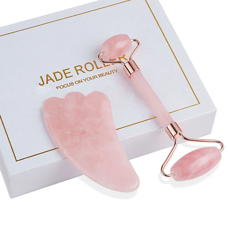 Jade Roller Facial Face Jade Massage Roller Rose Quartz Scraper Jade Massager Tools Slimming Face Natural Wrinkle Removal Luxury
Jade Roller Facial Face Jade Massage Roller Rose Quartz Scraper Jade Massager Tools Slimming Face Natural Wrinkle Removal Luxury