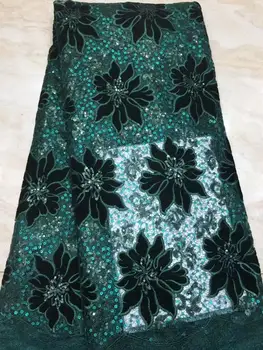 2020 Latest Royal green French net Laces with velvet fabric Fabrics High Quality Tulle African Laces Fabric Nigerian Wedding
2020 Latest Royal green French net Laces with velvet fabric Fabrics High Quality Tulle African Laces Fabric Nigerian Wedding