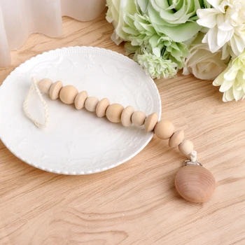 Baby Natural Wooden Beaded Pacifier Holder Clip Nursing Teether Dummy Chain Hot QX2D
Baby Natural Wooden Beaded Pacifier Holder Clip Nursing Teether Dummy Chain Hot QX2D