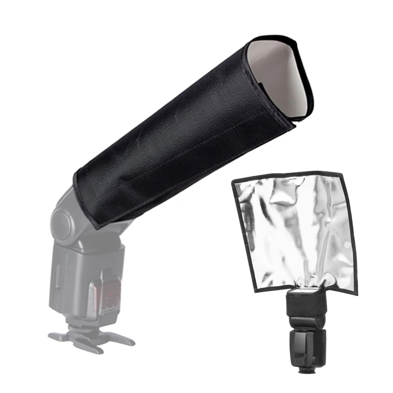 Camera Flash Diffuser Reflector Flash Bendable Silver Reflector for DSLR Camera Speedlight Flashes Photo Studio Accessory
Camera Flash Diffuser Reflector Flash Bendable Silver Reflector for DSLR Camera Speedlight Flashes Photo Studio Accessory
