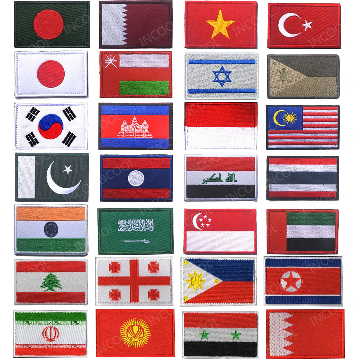 Asian Flag Bangladesh Saudi Arabia Georgia Korea Cambodia Iraq Israel India Philippines Lebanon Qatar Flags Embroidery Patches
Asian Flag Bangladesh Saudi Arabia Georgia Korea Cambodia Iraq Israel India Philippines Lebanon Qatar Flags Embroidery Patches