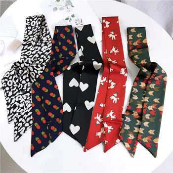 2020 Satin DIY Print Small Scarf Women Riband Handle Bags Scarf Narrow Long Wrist Small Ribbon Fashion Hair Band Scarves & Wraps 
2020 Satin DIY Print Small Scarf Women Riband Handle Bags Scarf Narrow Long Wrist Small Ribbon Fashion Hair Band Scarves & Wraps