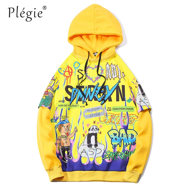 Plegie Original Hoodies Men Cartoon print Pullover Loose Hooded Autumn Fake two piece Sweatshirt Streetwear Couple hoodies
Plegie Original Hoodies Men Cartoon print Pullover Loose Hooded Autumn Fake two piece Sweatshirt Streetwear Couple hoodies