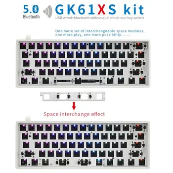 1Set GK61XS RGB Hot Swap Programmable Module Wired Bluetooth Replacable Space Cherry MX Switches Mechanical Keyboard DIY Kit
1Set GK61XS RGB Hot Swap Programmable Module Wired Bluetooth Replacable Space Cherry MX Switches Mechanical Keyboard DIY Kit