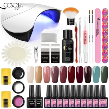 COSCELIA Soak Off Varnish Polish Nail Gel Tool Set Nail Lamp Decorations Tools Kit For Nail Art Accessries Manicure
COSCELIA Soak Off Varnish Polish Nail Gel Tool Set Nail Lamp Decorations Tools Kit For Nail Art Accessries Manicure