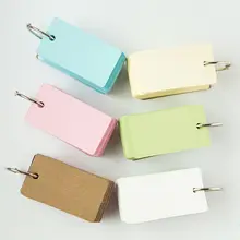 Papier Kraft blanc à feuilles mobiles 100 Pages bloc-notes carte d'étude de mot bloc-notes Portable fournitures de bureau scolaire cadeau pour enfant créatif(China)