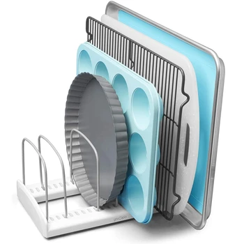 Adjustable Kitchen Bakeware Organiser Rack Baking Tray Cutting Board Storage Ho In Apple Pie Order Durable and Stable L506 
Adjustable Kitchen Bakeware Organiser Rack Baking Tray Cutting Board Storage Ho In Apple Pie Order Durable and Stable L506