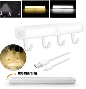 PIR Motion Sensor USB Rechargeable LED Closet Light Under Cabinet Wardrobe Night Light Safety Lamp with Hook Dorm White Lamp
PIR Motion Sensor USB Rechargeable LED Closet Light Under Cabinet Wardrobe Night Light Safety Lamp with Hook Dorm White Lamp