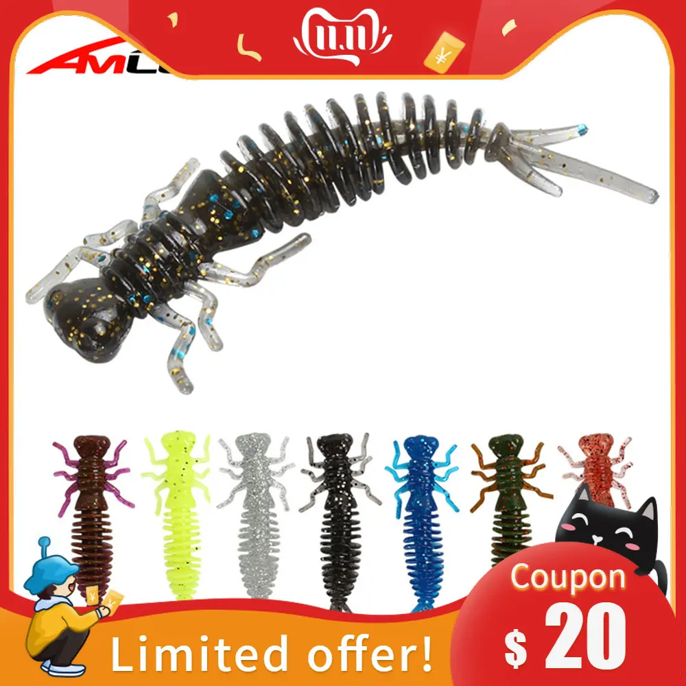 Fishing Lure Soft Lure Wobbler Explosive larvae soft bait 5.5cm/7.5cm/10cm insect soft bait soft insect road lure bait 8 colors
Fishing Lure Soft Lure Wobbler Explosive larvae soft bait 5.5cm/7.5cm/10cm insect soft bait soft insect road lure bait 8 colors
