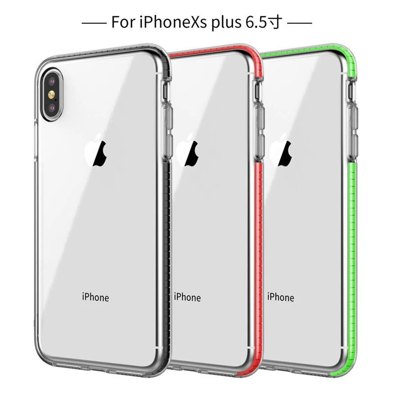 Drop-Proof Clear Soft Case for Apple iphone XR XS MAX 10 11 Pro X Ten 6 6s 8 7 Plus Dual Layer Colorful TPU Silicone Back Cover
Drop-Proof Clear Soft Case for Apple iphone XR XS MAX 10 11 Pro X Ten 6 6s 8 7 Plus Dual Layer Colorful TPU Silicone Back Cover