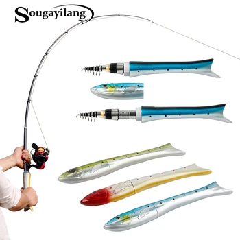 Sougayilang 1.6m Mini Fishing Rod Fish Shaped Rod Carbon Telescopic Spinning Rods Casting Carp Rod Fishing Tackle Pole De Pesca
Sougayilang 1.6m Mini Fishing Rod Fish Shaped Rod Carbon Telescopic Spinning Rods Casting Carp Rod Fishing Tackle Pole De Pesca