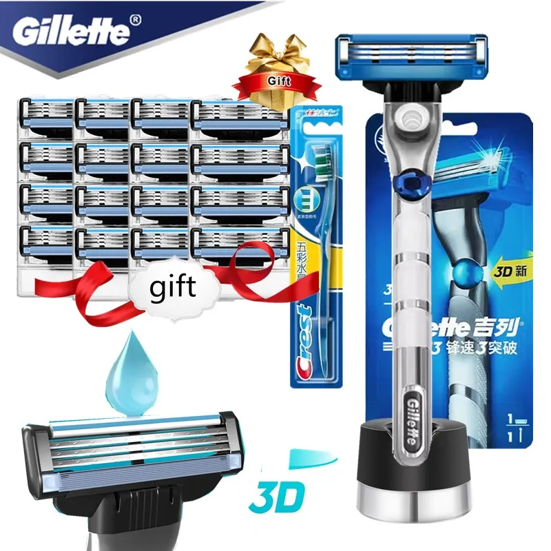 Gillette Mach 3 Turbo 3D Razors Blade for Men Machine for Shaving Blade 3 Layer Shaver Cassettes For Replacebale Blade with Base
Gillette Mach 3 Turbo 3D Razors Blade for Men Machine for Shaving Blade 3 Layer Shaver Cassettes For Replacebale Blade with Base