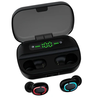 TWS Wireless Bluetooth Headset 5.0 Dual U-Shaped Digital Sports Stereo Headset with LED Noise Canceling Headset Q82
TWS Wireless Bluetooth Headset 5.0 Dual U-Shaped Digital Sports Stereo Headset with LED Noise Canceling Headset Q82