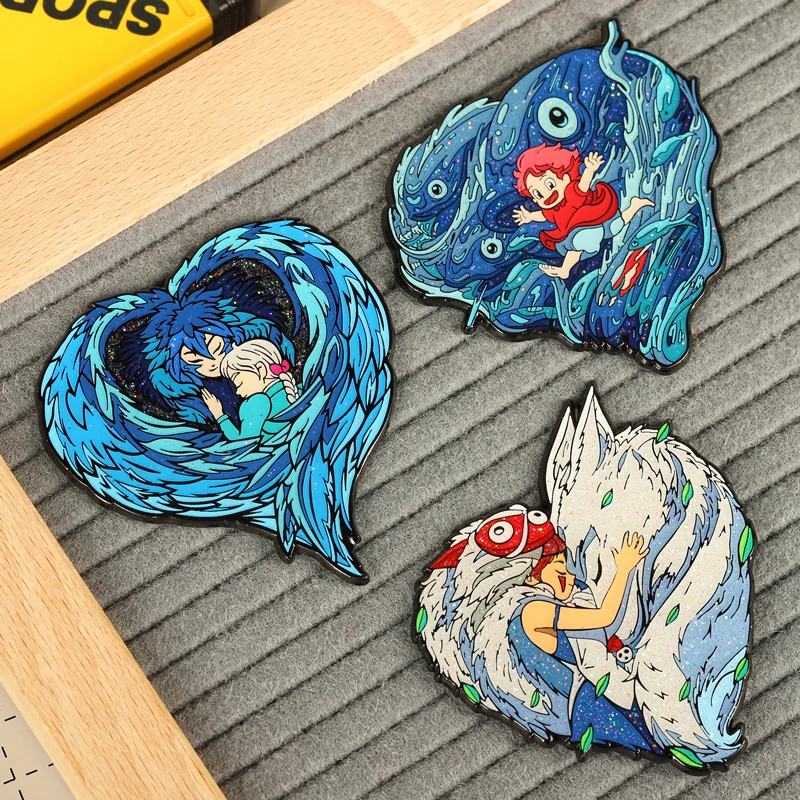 Anime Howl's Moving Castle Brooch Miyazaki Brazilian Artist Chanceway Bruno Mota Ghost Princess Ponyo Sosuke Badge Pin 
Anime Howl's Moving Castle Brooch Miyazaki Brazilian Artist Chanceway Bruno Mota Ghost Princess Ponyo Sosuke Badge Pin