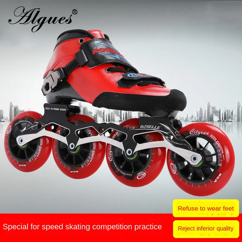 Adult Professional Carbon Fiber Speed Skating Shoes Pu Round High Speed Skates Competition Racing Single-Row Adjustable Size
Adult Professional Carbon Fiber Speed Skating Shoes Pu Round High Speed Skates Competition Racing Single-Row Adjustable Size