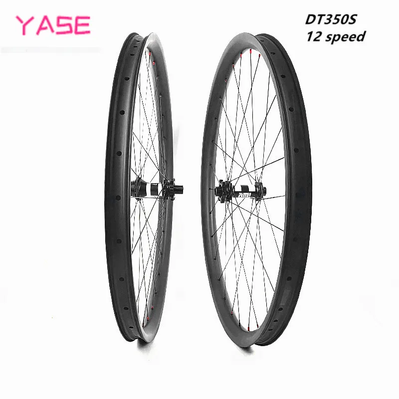 YASE NEW 12 speed 27.5er carbon wheelset 30x30mm Tubeless mtb bike wheelset thru axle/boost hubs DT350S carbon wheels disc brake
YASE NEW 12 speed 27.5er carbon wheelset 30x30mm Tubeless mtb bike wheelset thru axle/boost hubs DT350S carbon wheels disc brake