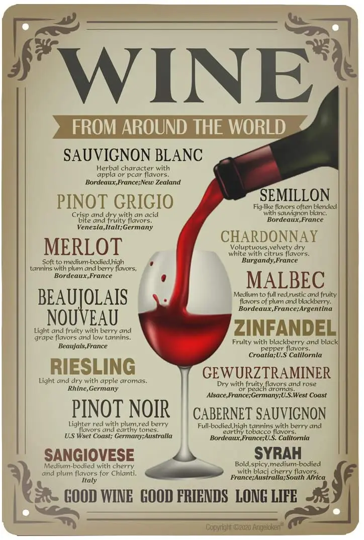 Vintage Style Tin Sign-Wine from Around The World Blanc-Bar Pub Garage Hotel Diner Cafe Home Iron Mesh Farm Supermarket Mall
Vintage Style Tin Sign-Wine from Around The World Blanc-Bar Pub Garage Hotel Diner Cafe Home Iron Mesh Farm Supermarket Mall